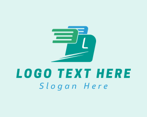 Letter - Wing Box Delivery logo design