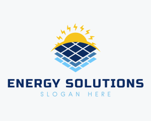 Sun Solar Panel Energy logo design