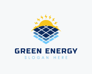 Sun Solar Panel Energy logo design