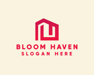 Red Maze House  logo design