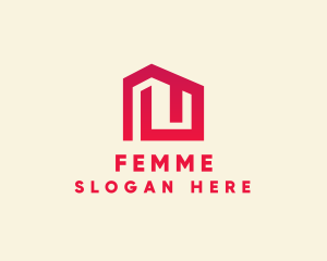 Red Maze House  logo design