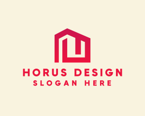 Red Maze House  logo design