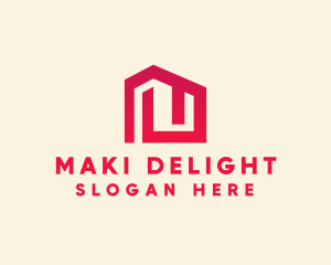 Red Maze House  logo design