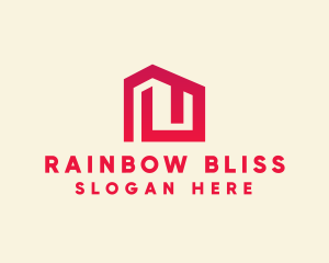 Red Maze House  logo design