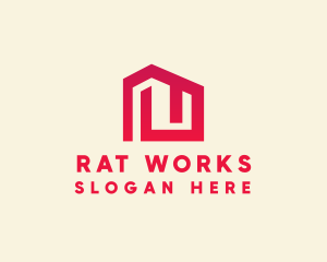 Red Maze House  logo design