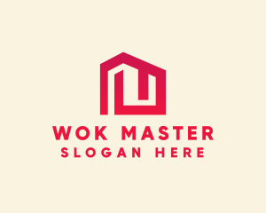 Red Maze House  logo design