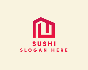 Red Maze House  logo design