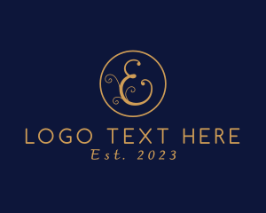 Lettering - Elegant Letter E logo design