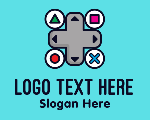 Game Vlogger - Controller Button Video Game logo design
