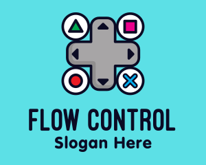 Controller Button Video Game logo design