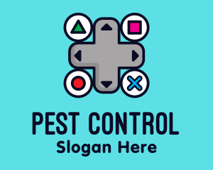 Controller Button Video Game logo design