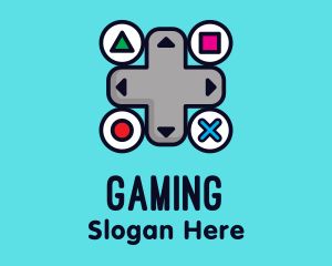 Game Buttons - Controller Button Video Game logo design