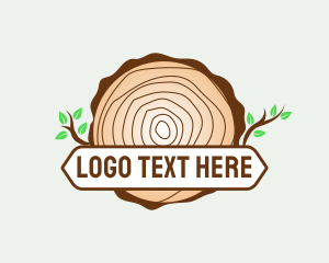 Wood - Tree Lumber Trunk logo design