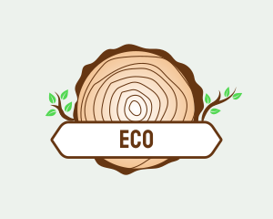 Tree Lumber Trunk Logo
