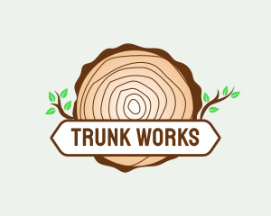 Trunk - Tree Lumber Trunk logo design