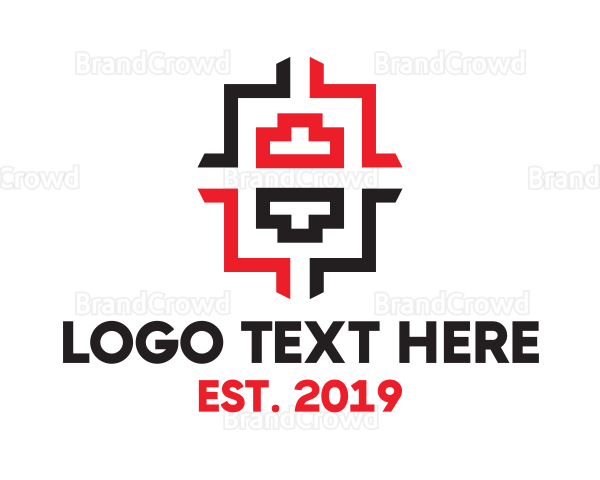 Digital Pixel Number 8 Logo