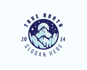 Iceberg Mountain Moon logo design