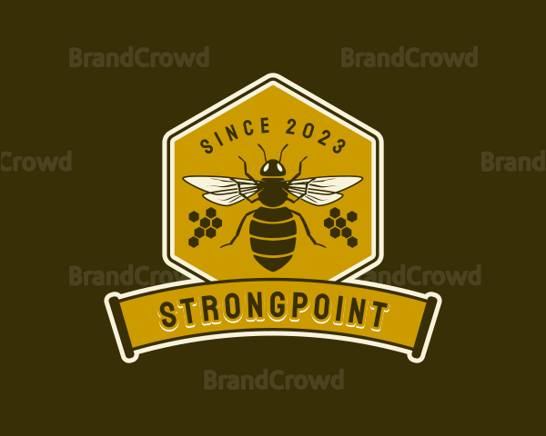 Honey Beehive Apiary Logo