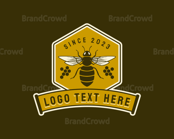 Honey Beehive Apiary Logo