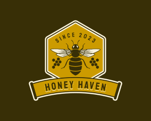 Apiary - Honey Beehive Apiary logo design