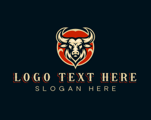 Horn - Bull Cattle Beef logo design