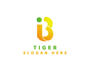 Yellow - Yellow Monogram Letter IB logo design