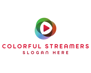 Colorful Multimedia Streamer logo design