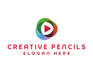 Colorful Multimedia Streamer logo design