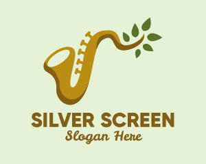 Music Show - Leaf Branch Saxophone logo design