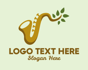 Leaf Branch Saxophone Logo
