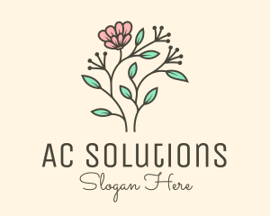 Feminine Flower Plant logo design