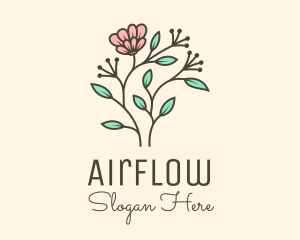 Feminine Flower Plant logo design