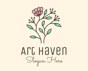 Feminine Flower Plant logo design