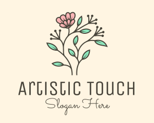 Feminine Flower Plant logo design