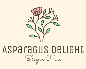 Feminine Flower Plant logo design