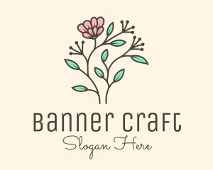 Feminine Flower Plant logo design