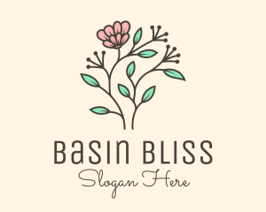 Feminine Flower Plant logo design