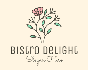 Feminine Flower Plant logo design