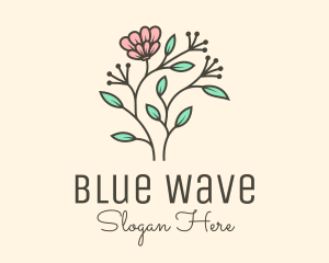 Feminine Flower Plant logo design