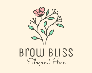 Feminine Flower Plant logo design