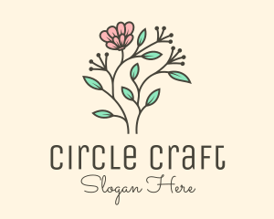 Feminine Flower Plant logo design