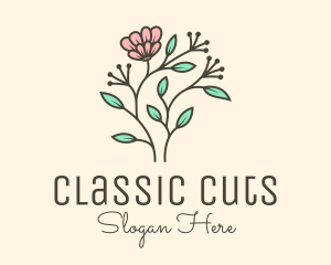 Feminine Flower Plant logo design