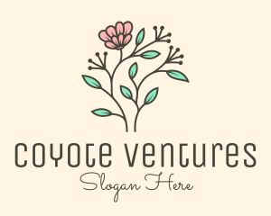 Feminine Flower Plant logo design