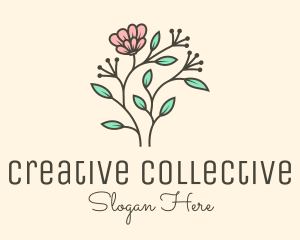 Feminine Flower Plant logo design