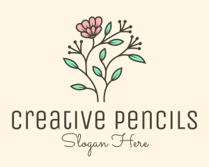 Feminine Flower Plant logo design