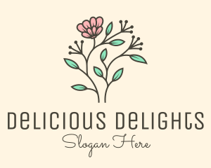 Feminine Flower Plant logo design