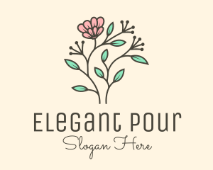 Feminine Flower Plant logo design