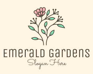 Feminine Flower Plant logo design