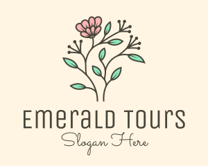 Feminine Flower Plant logo design