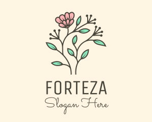 Feminine Flower Plant logo design